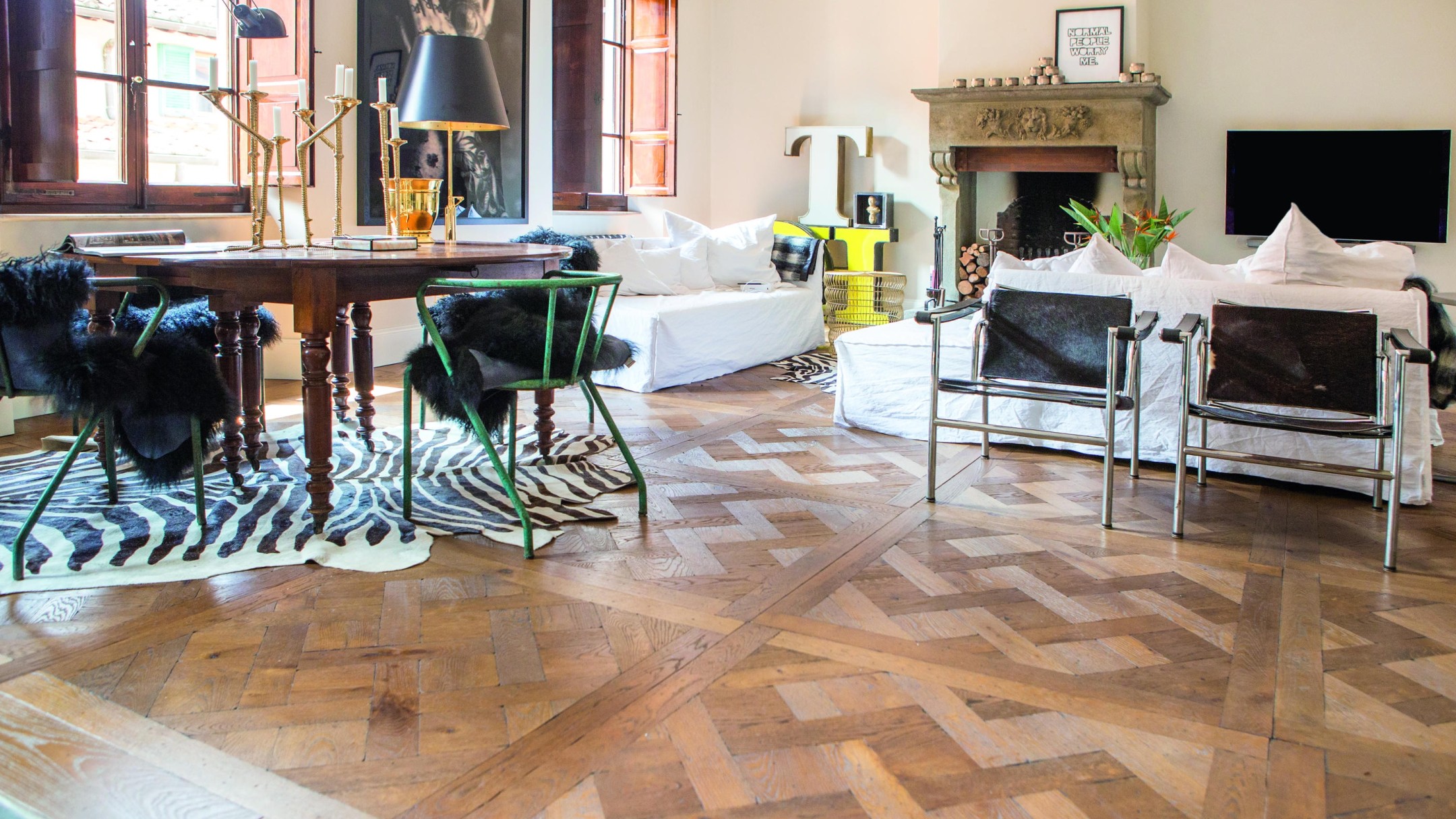Pavimenti in parquet di pregio in ambienti eleganti