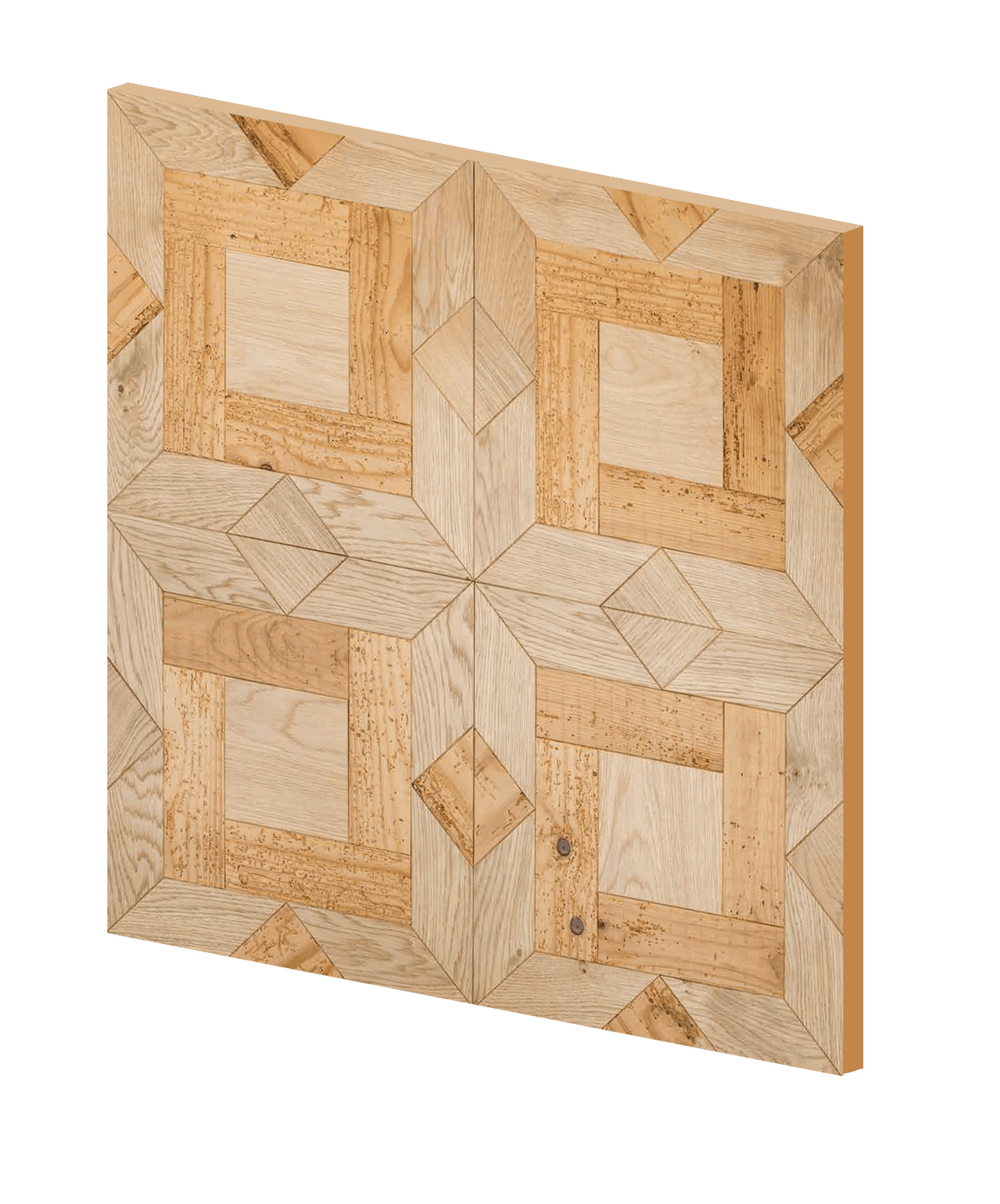 Campione quadrato di parquet in legno